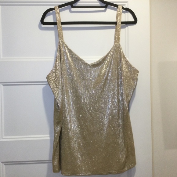 Maurices Tops - Maurices Shimmering Gold and Silver Cami Tank Size XL